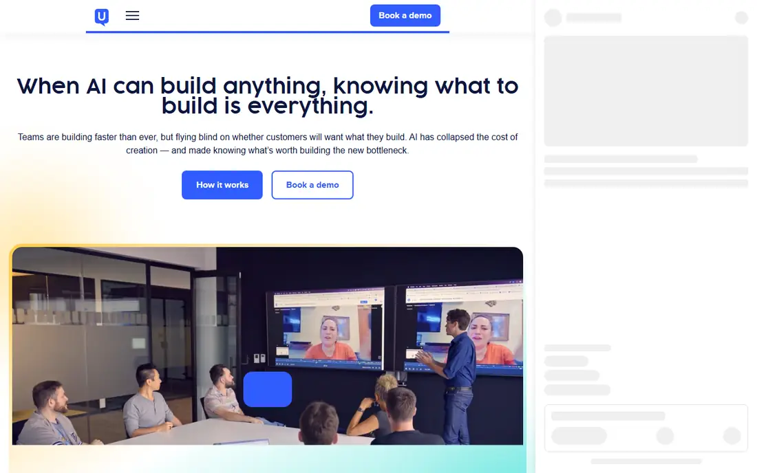 UserTesting homepage