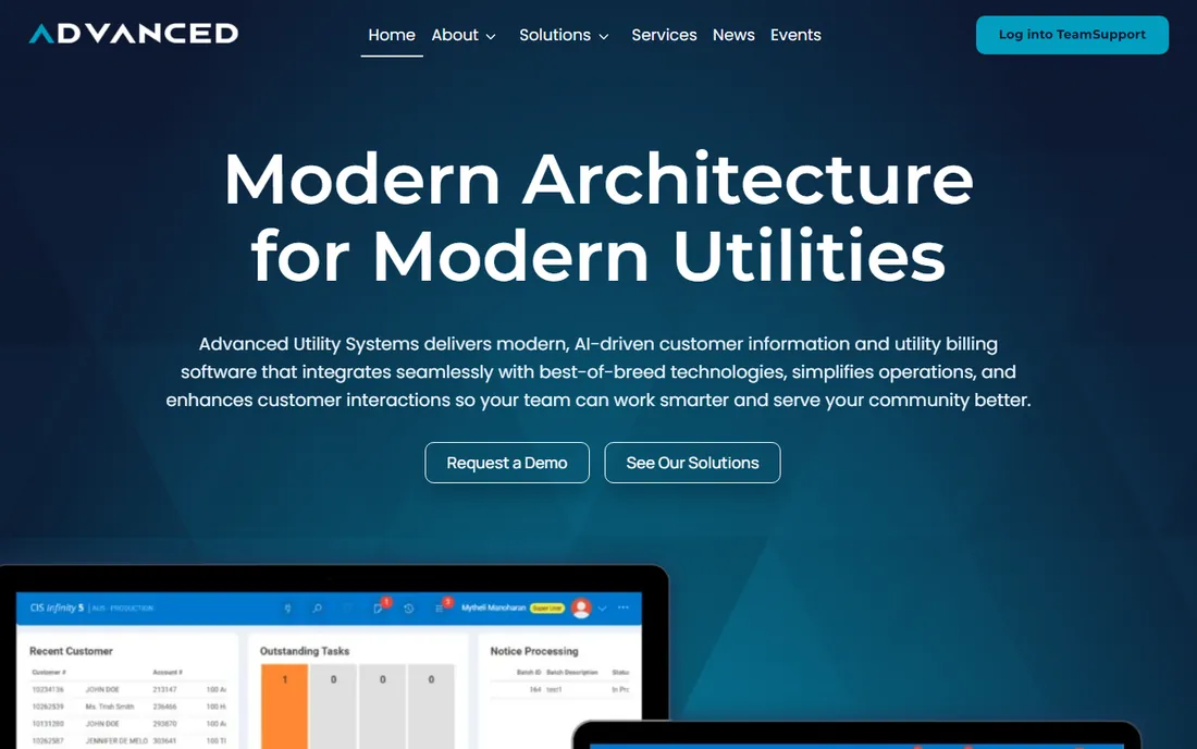 Harris Advanced Utility homepage