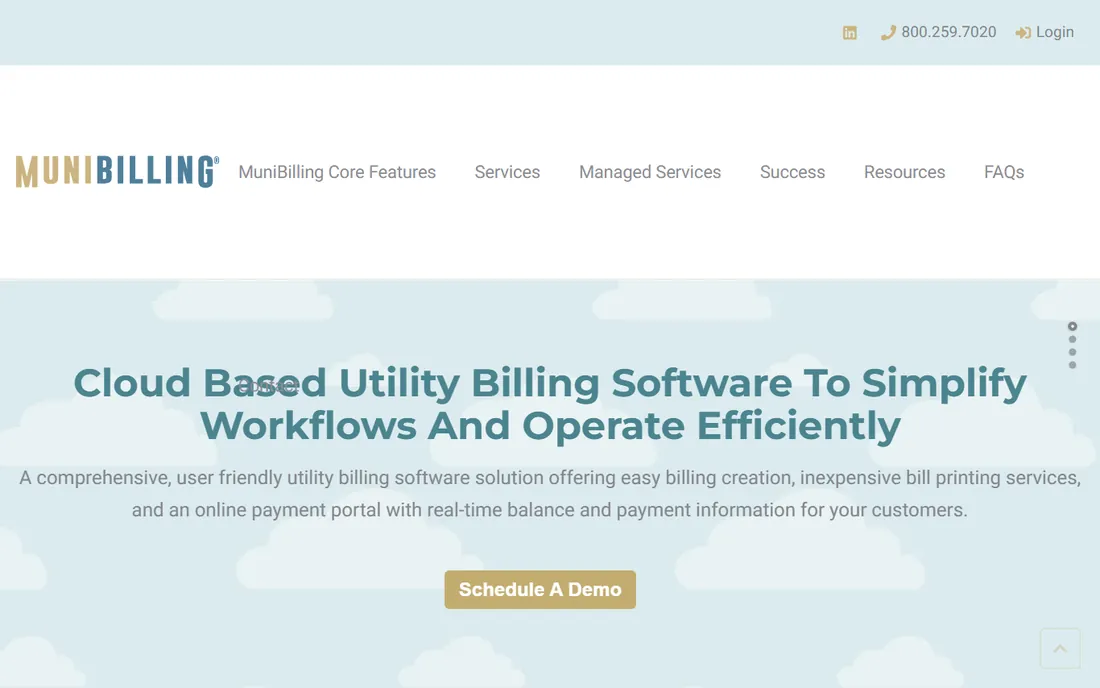 MuniBilling homepage