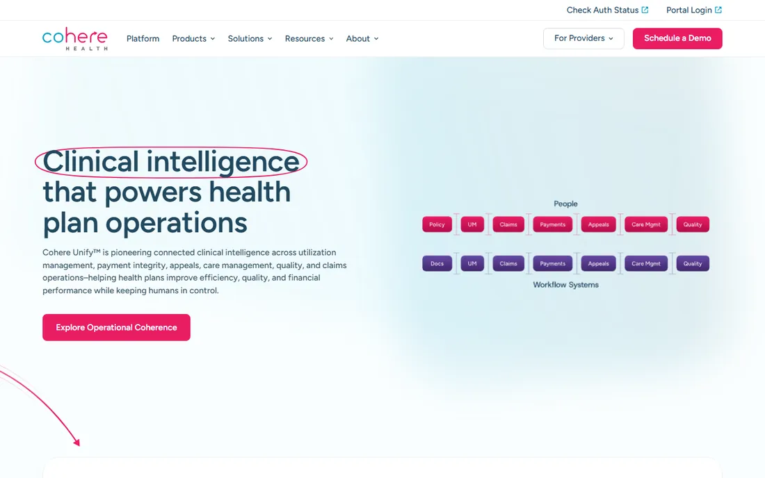 Cohere Health homepage