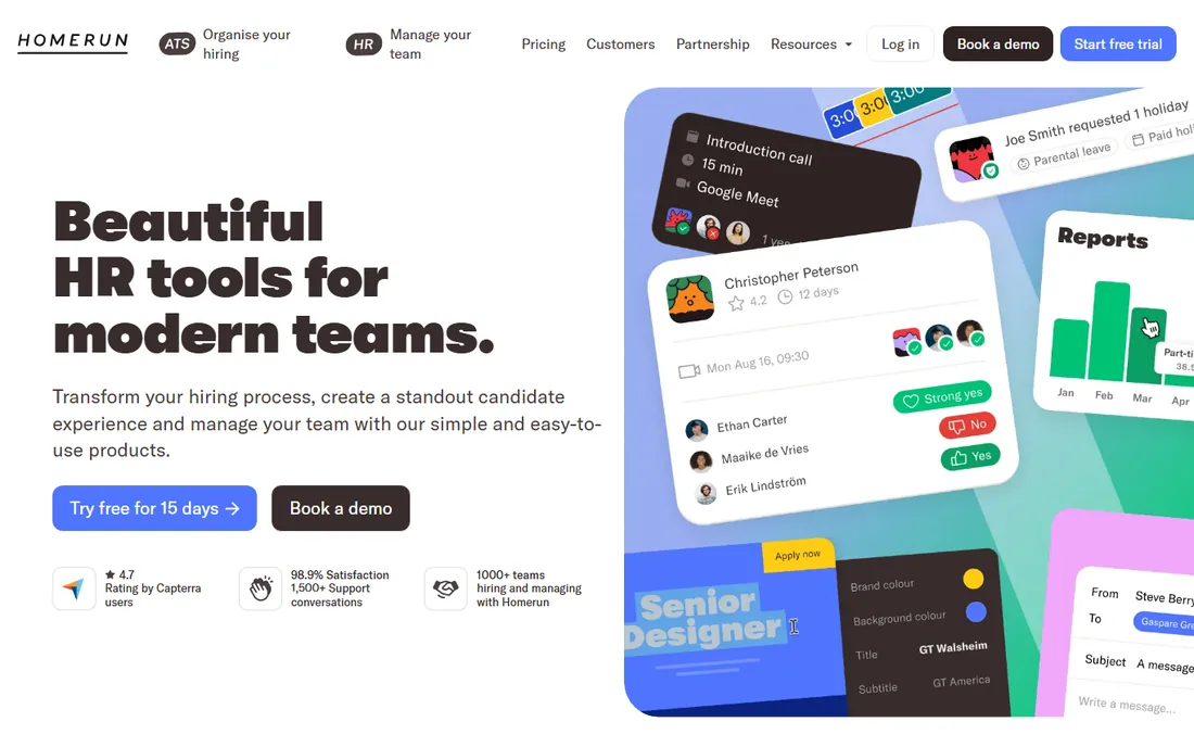 Homerun homepage