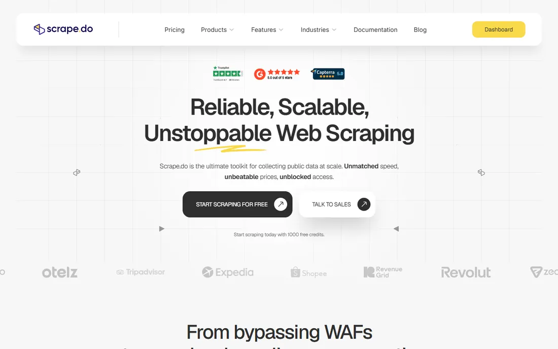 Scrape.do homepage