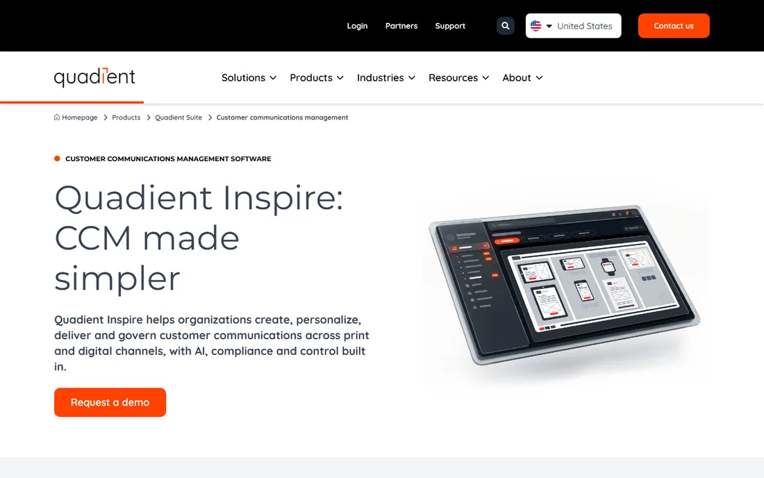 Quadient Inspire homepage