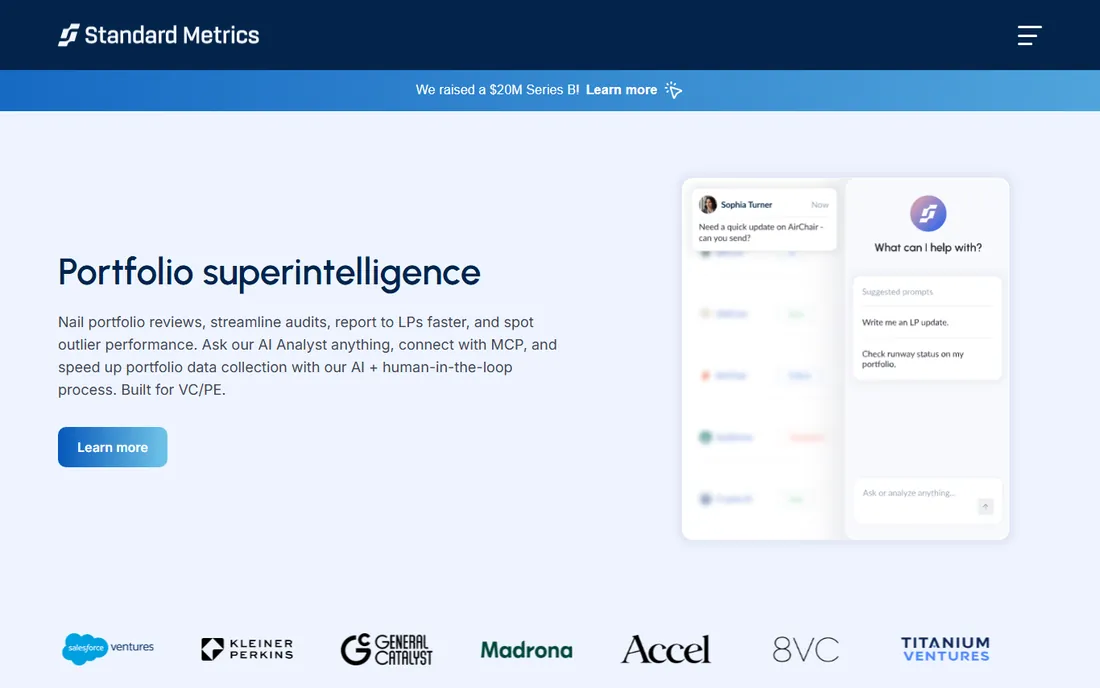 Standard Metrics homepage