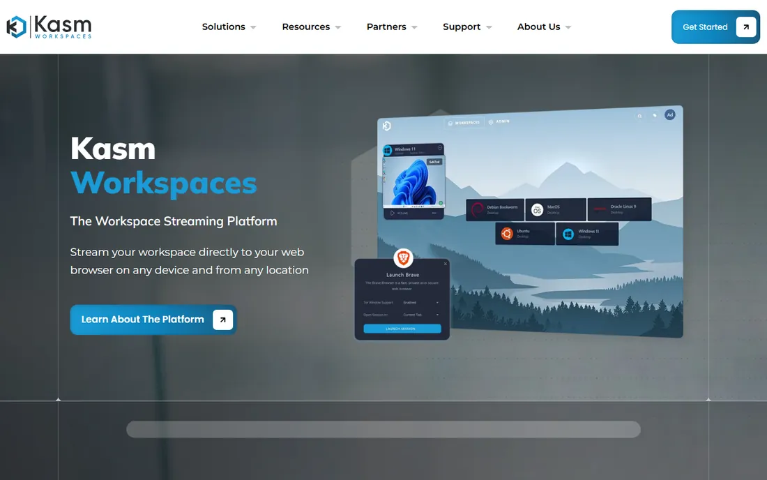 Kasm Workspaces homepage