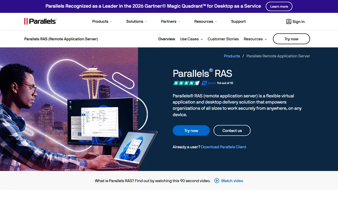 Parallels RAS homepage