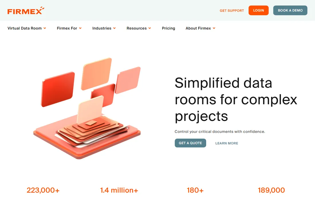 Firmex homepage