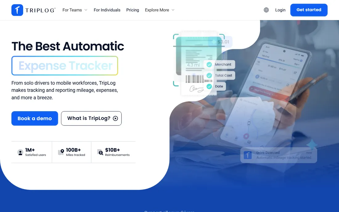 TripLog homepage