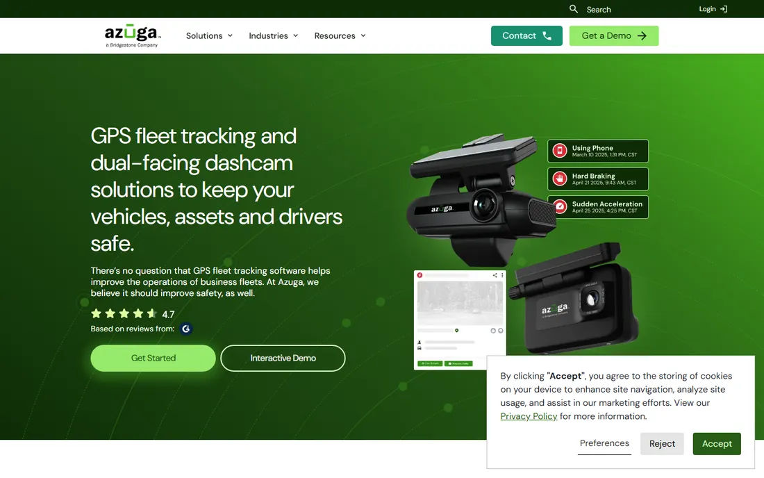 Azuga homepage