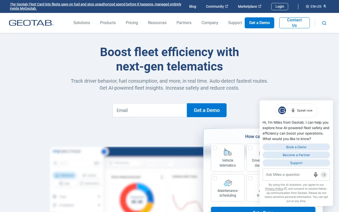 Geotab homepage