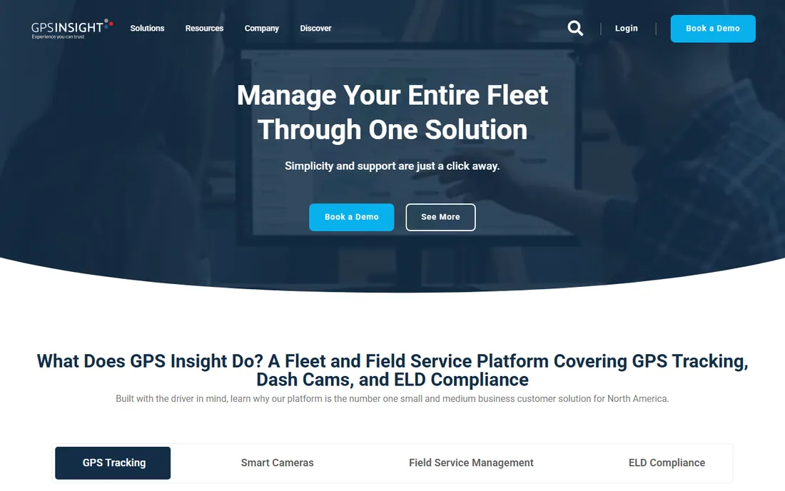 GPS Insight homepage
