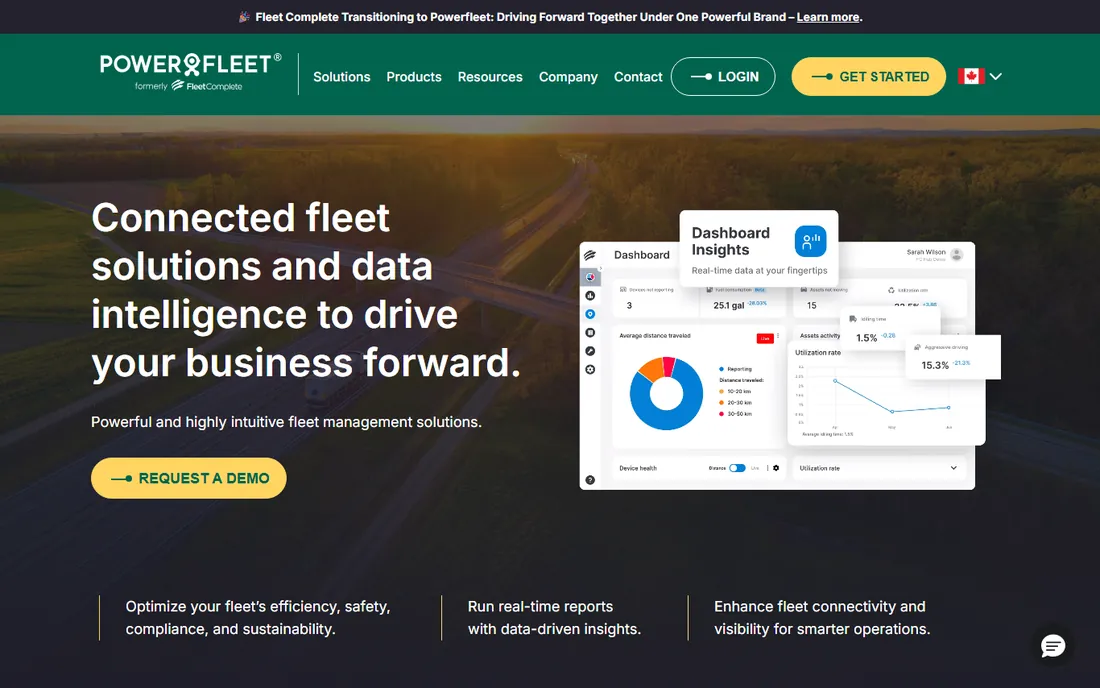 Powerfleet homepage