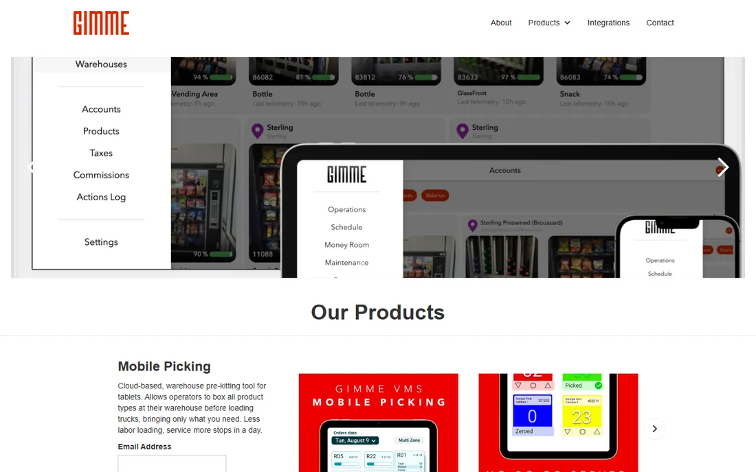 Gimme homepage