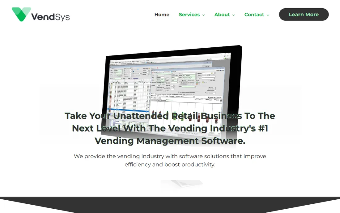VendSys homepage