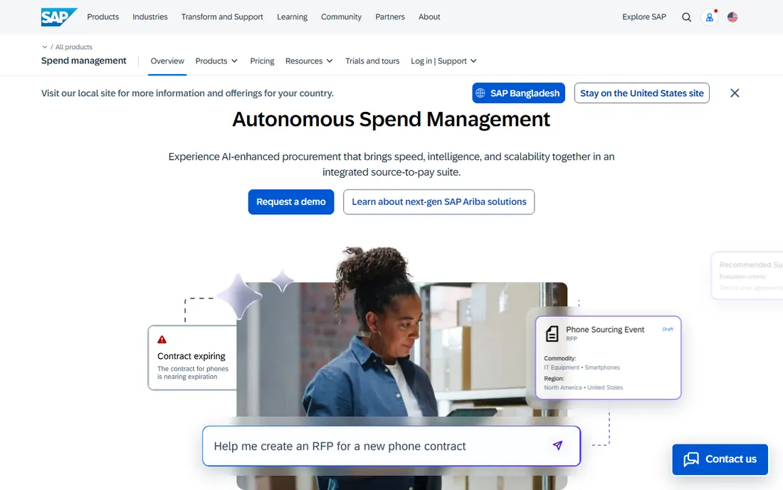 SAP Ariba homepage