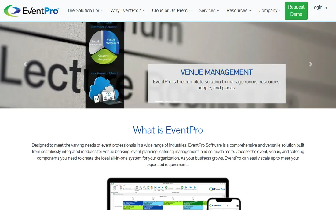 EventPro homepage