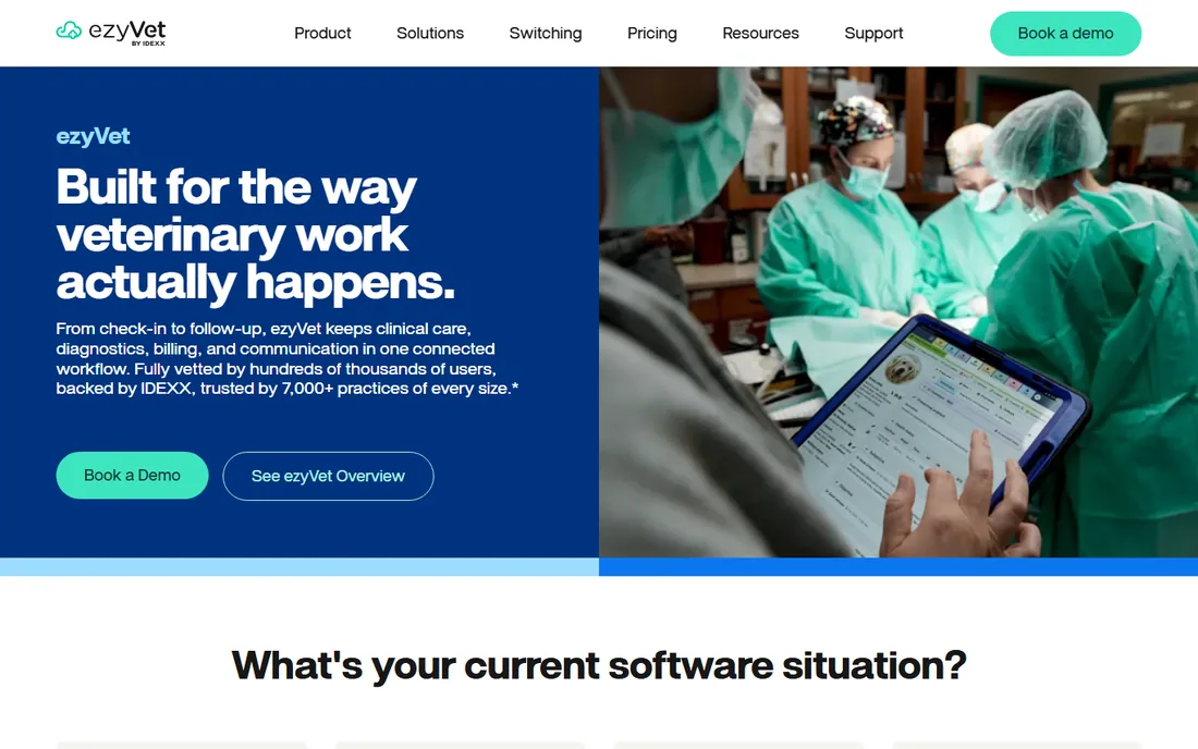 ezyVet homepage