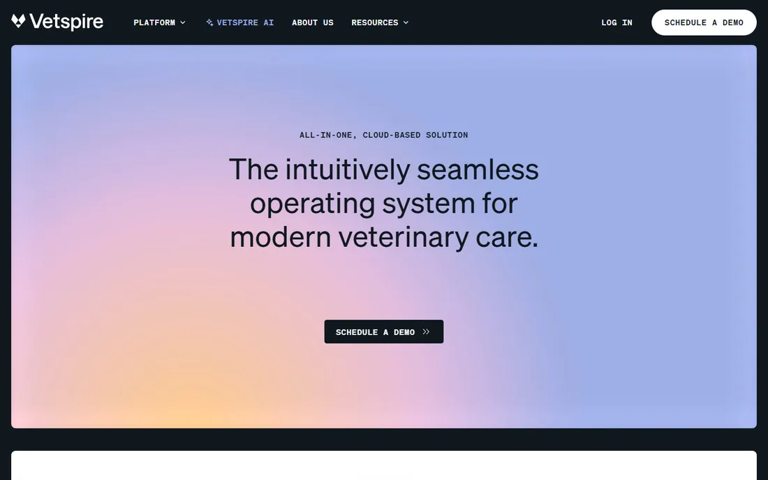 Vetspire homepage