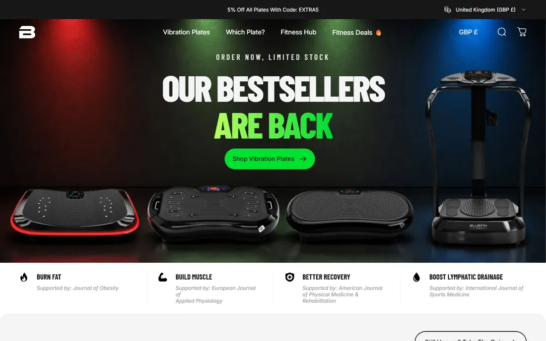 Bluefin Fitness 4D homepage