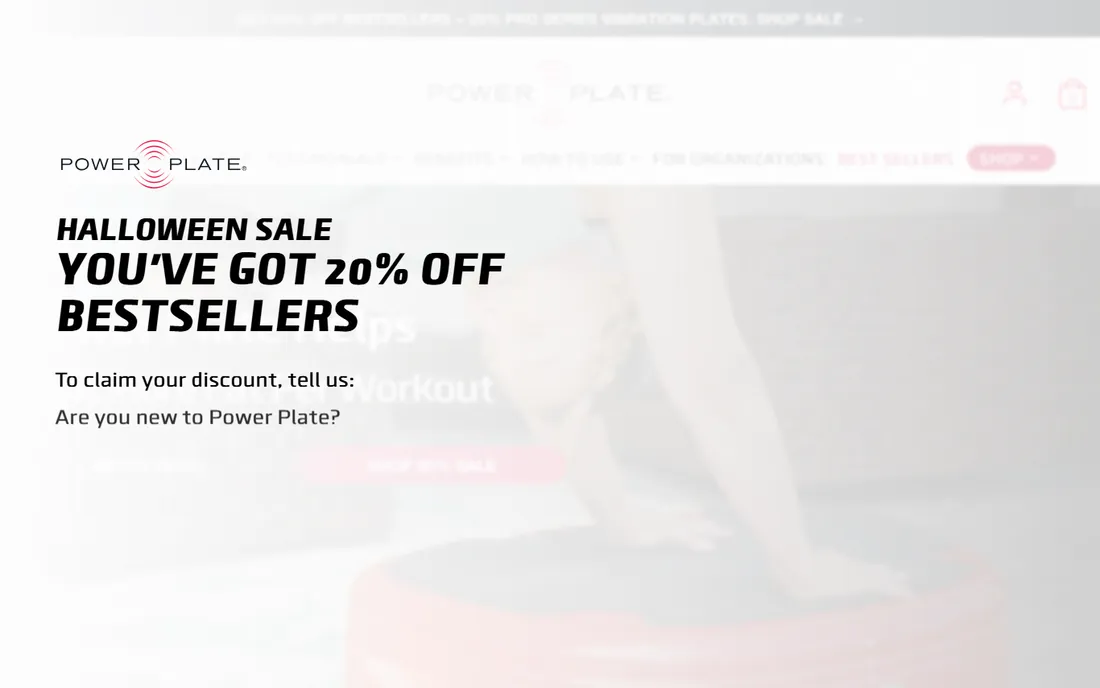 Power Plate MOVE homepage