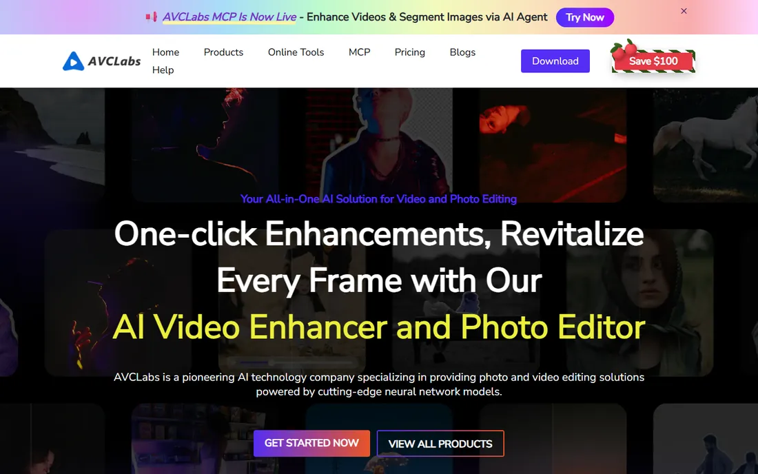 AVCLabs Video Enhancer AI homepage