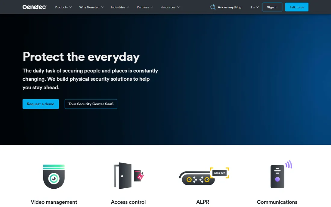 Genetec homepage