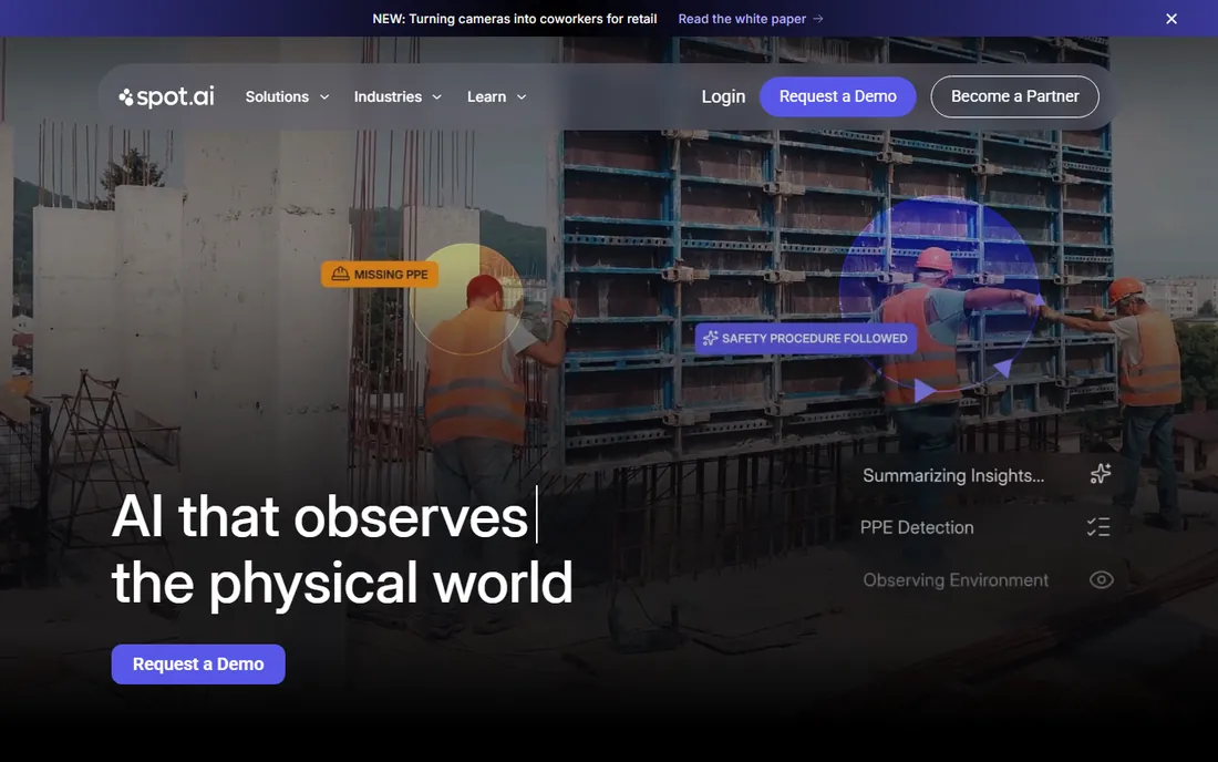 Spot AI homepage