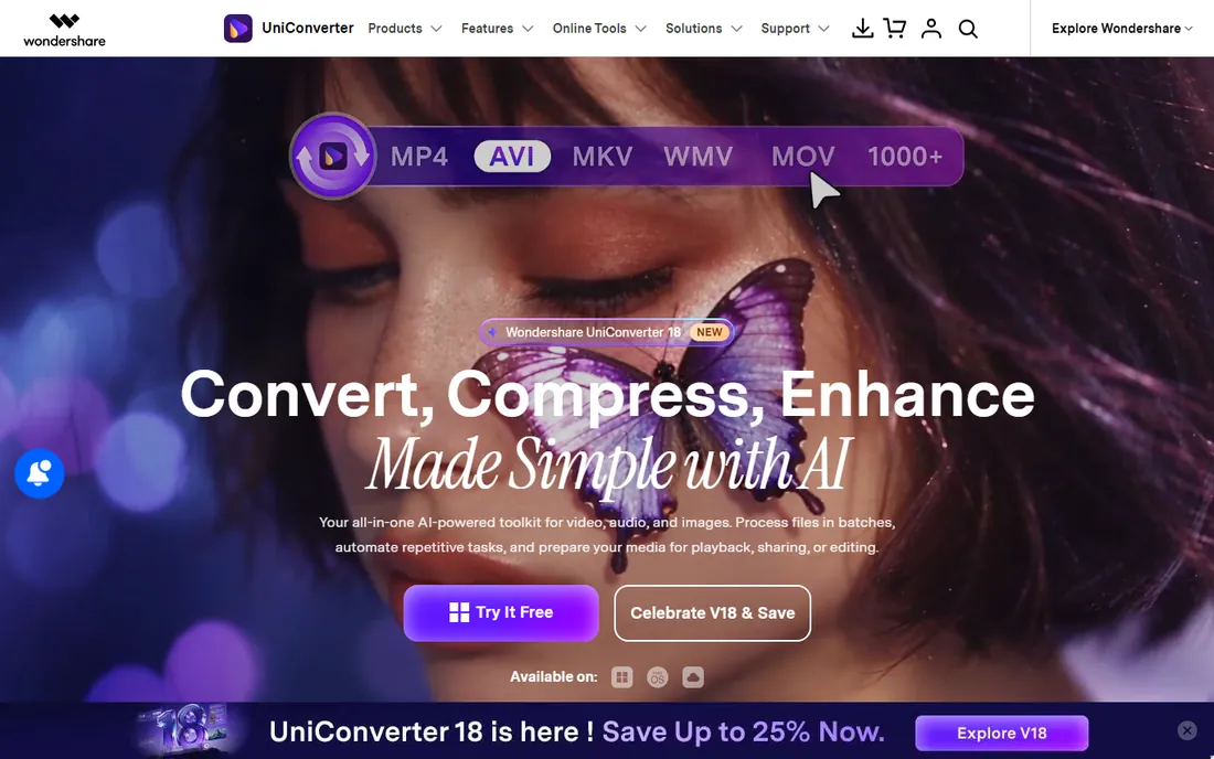 UniConverter homepage