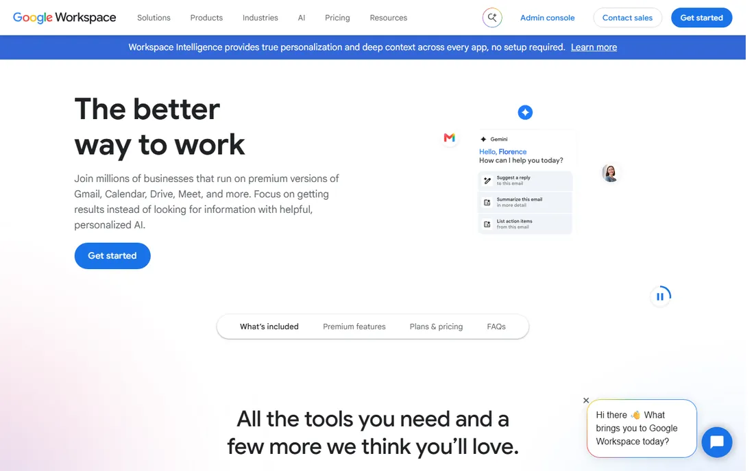 Google Meet homepage