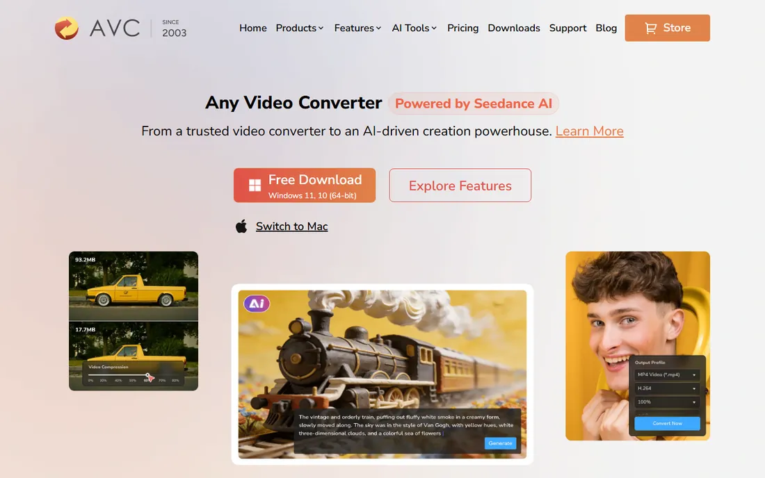 Any Video Converter homepage