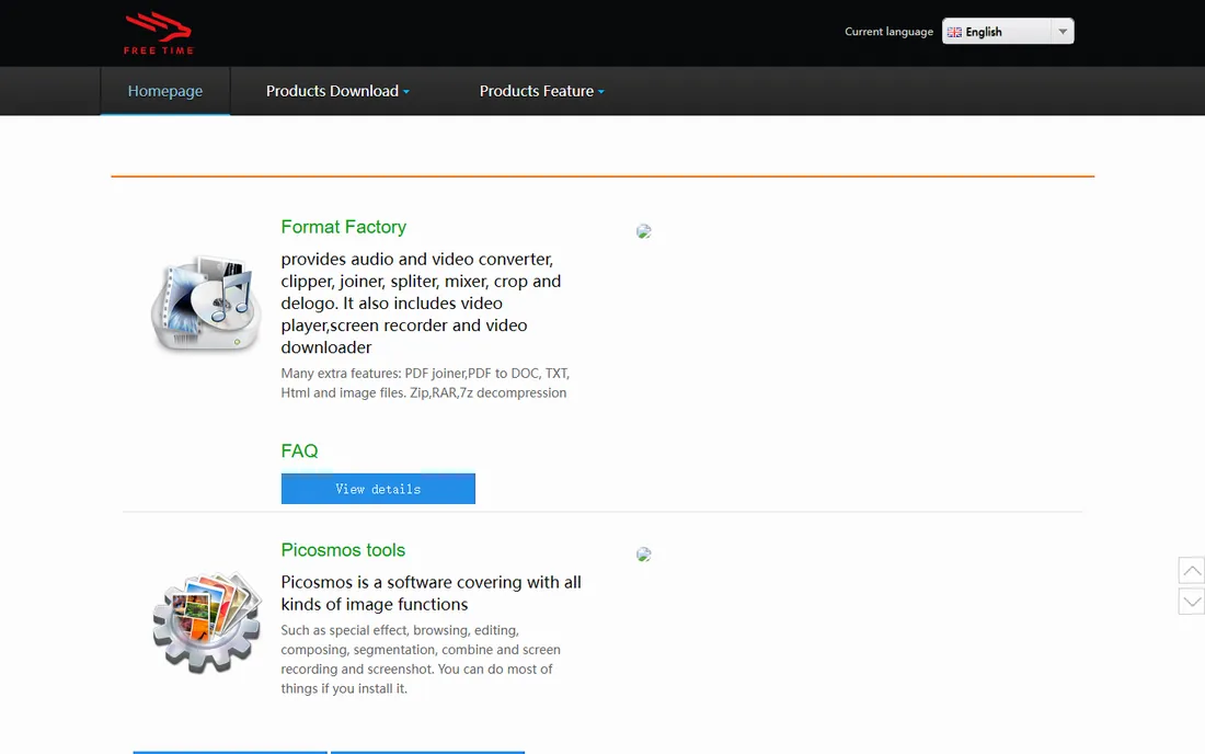 Format Factory homepage