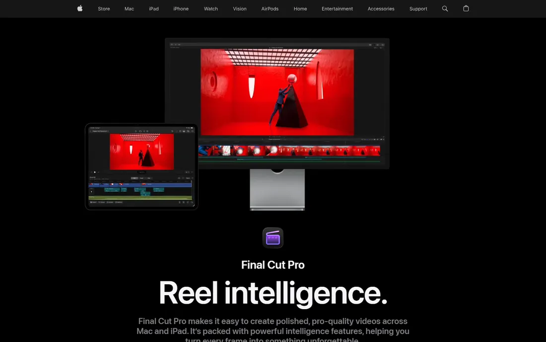 Final Cut Pro homepage