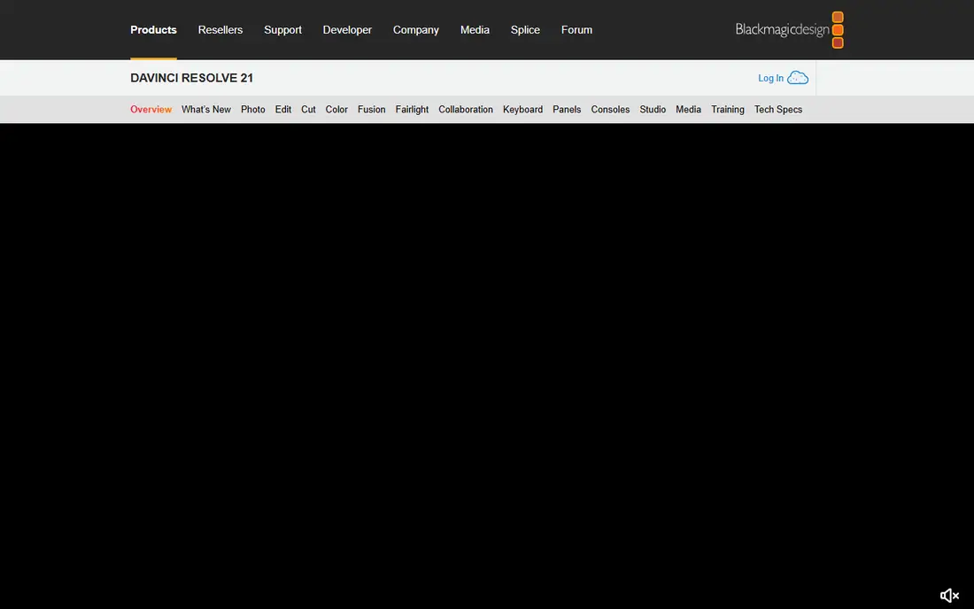 DaVinci Resolve homepage
