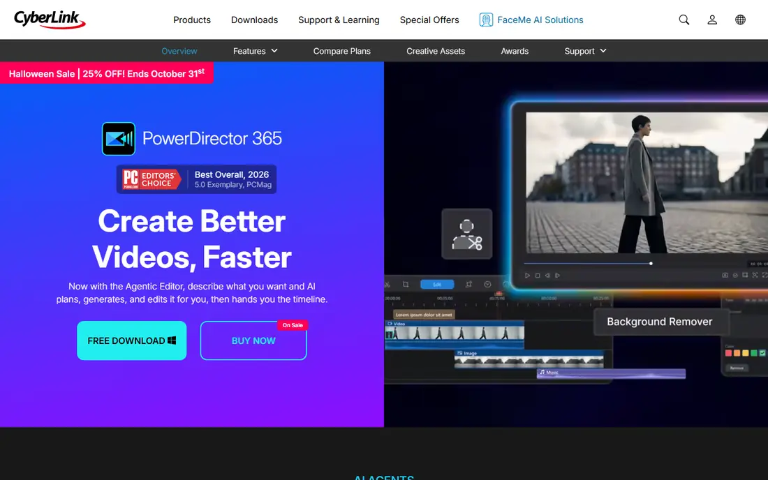 PowerDirector homepage