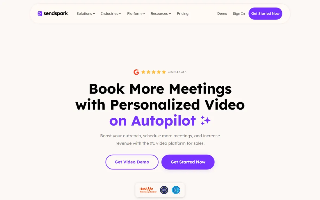 Sendspark homepage