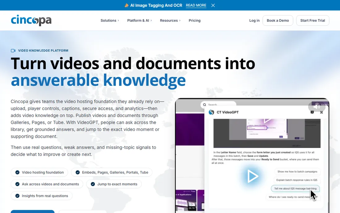 Cincopa homepage