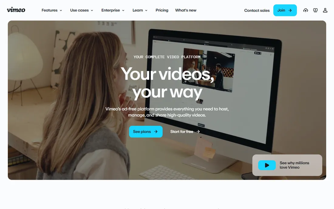 Vimeo homepage