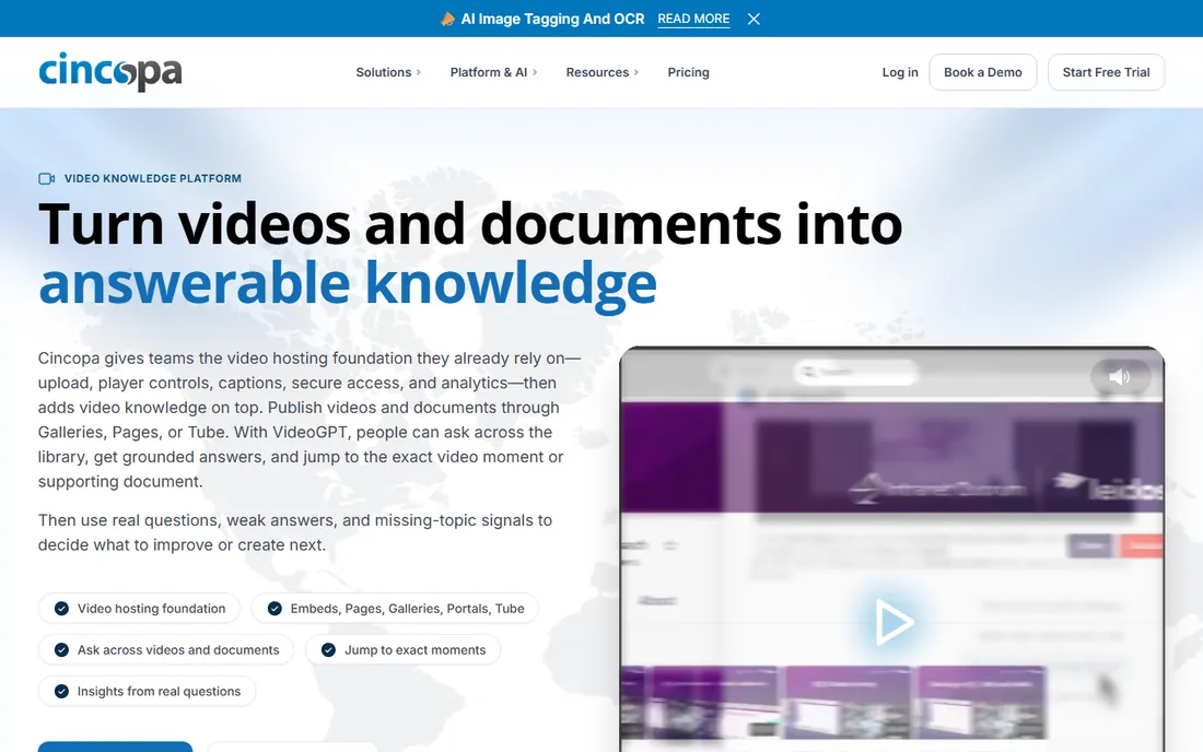 Cincopa homepage