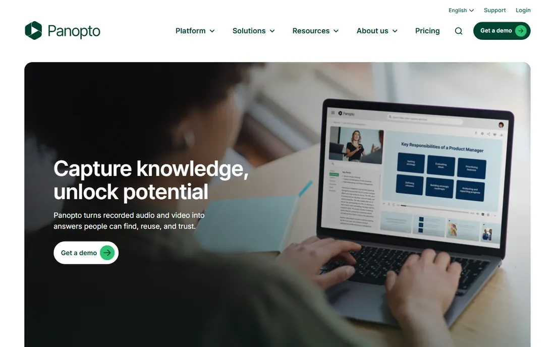 Panopto homepage