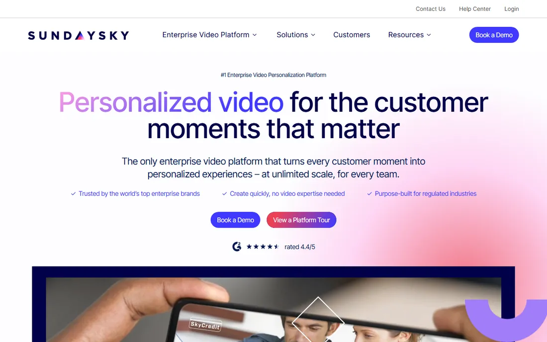 SundaySky homepage