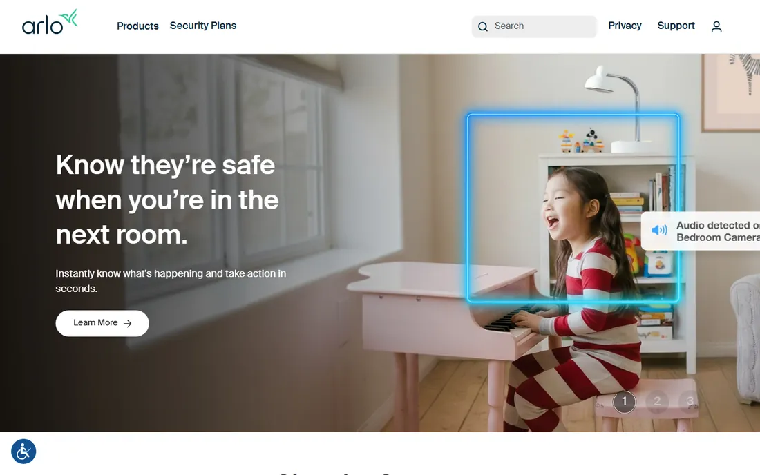 Arlo homepage