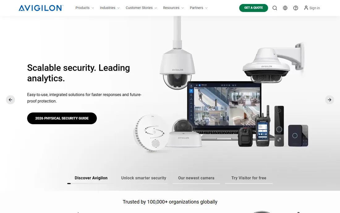 Avigilon homepage