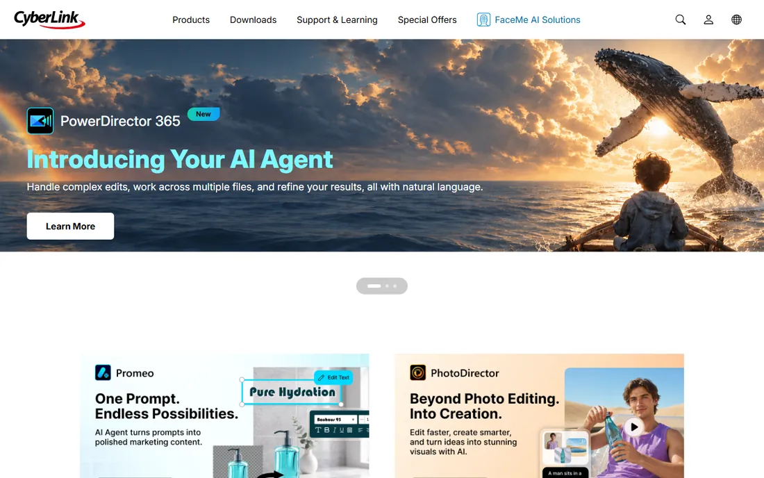 PowerDirector homepage