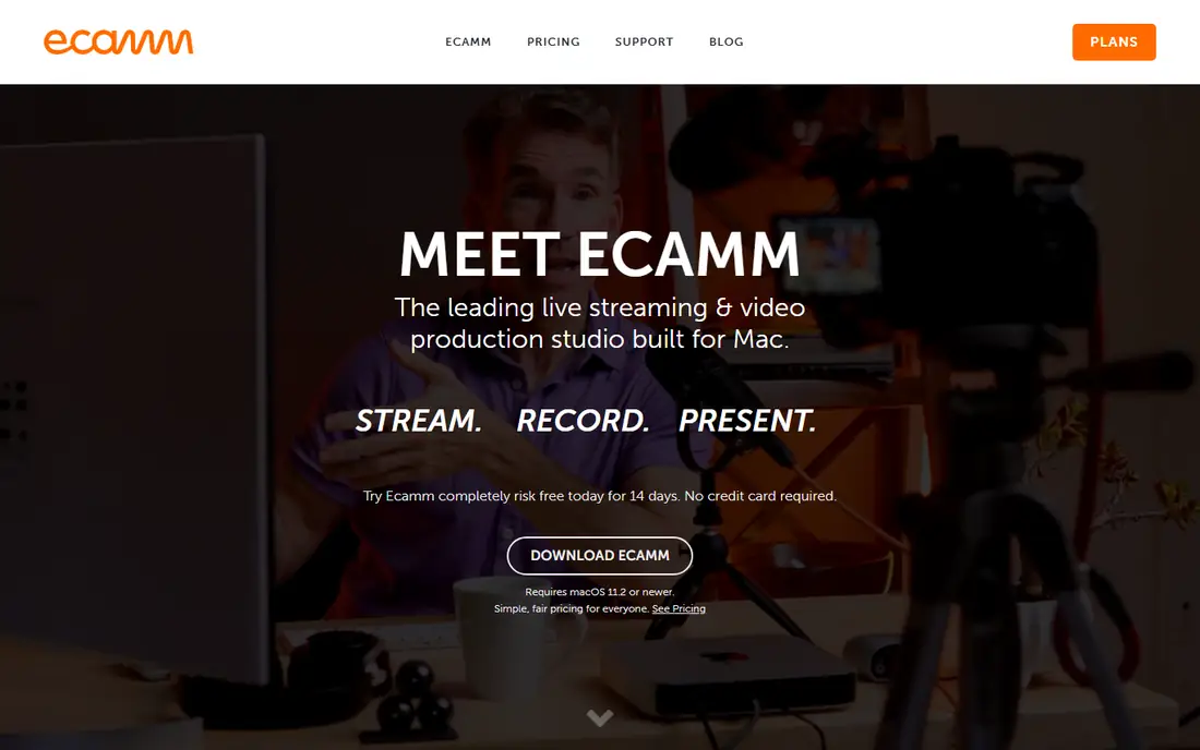 Ecamm Live homepage