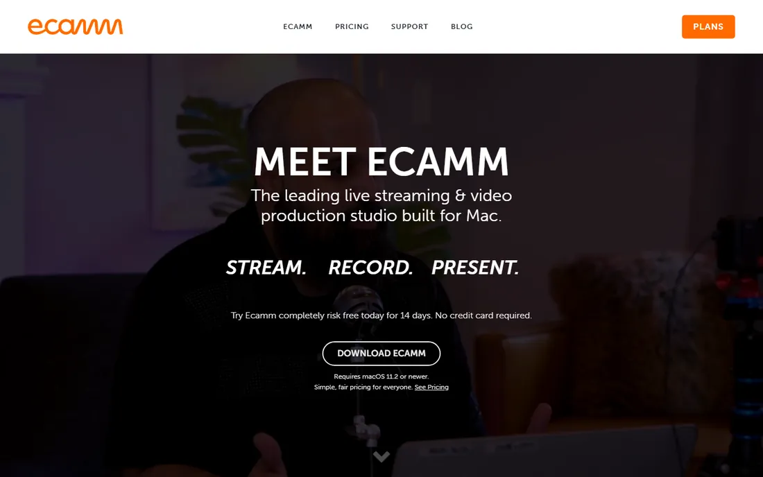 Ecamm Live homepage