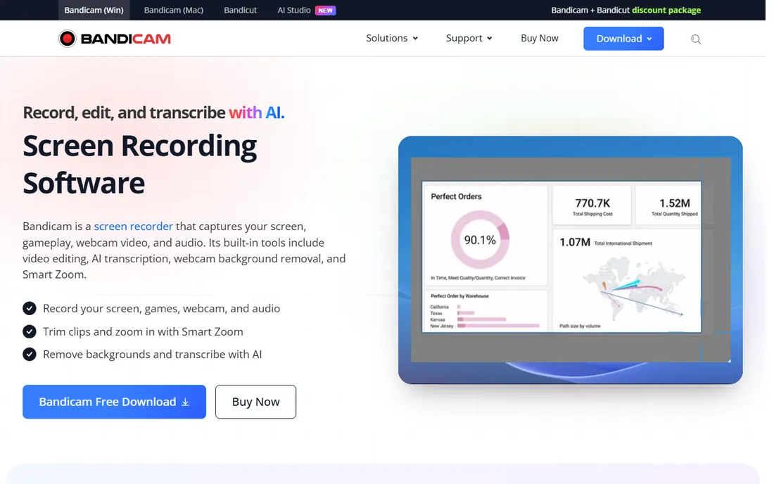 Bandicam homepage