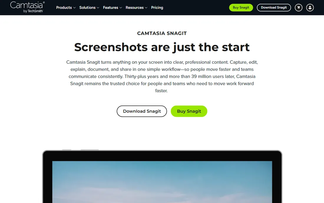 Snagit homepage