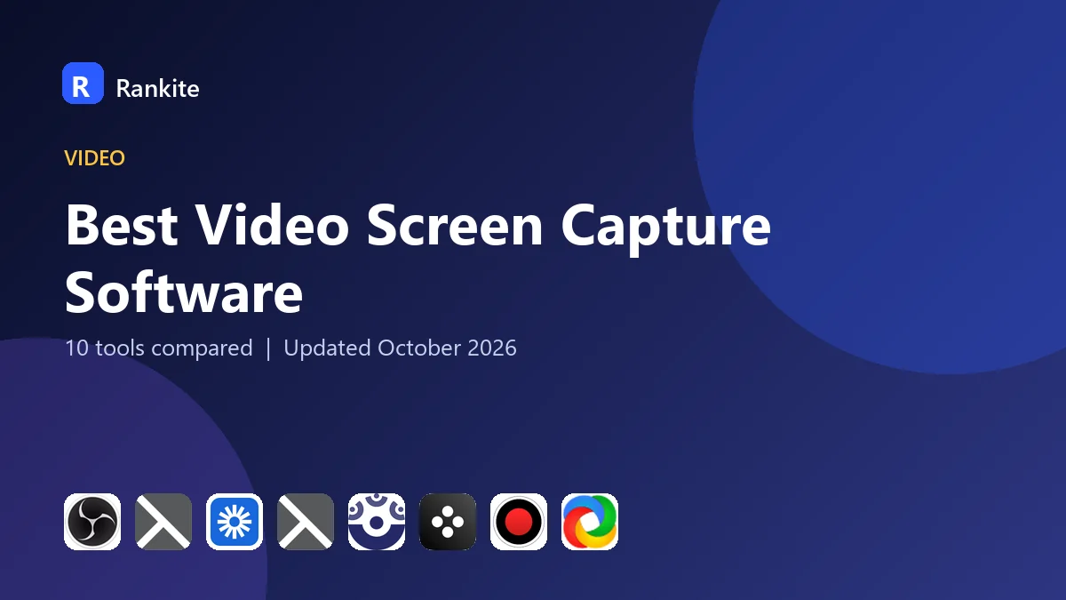 Best Video Screen Capture Software in 2026: 10 Tools Compared