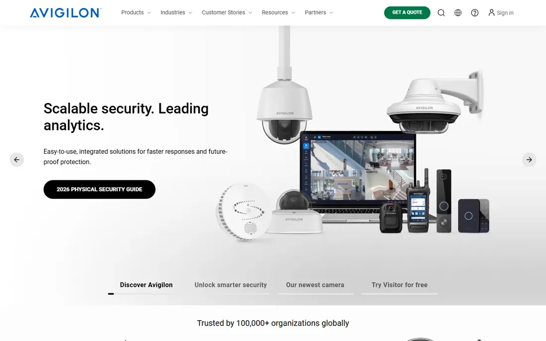 Avigilon homepage