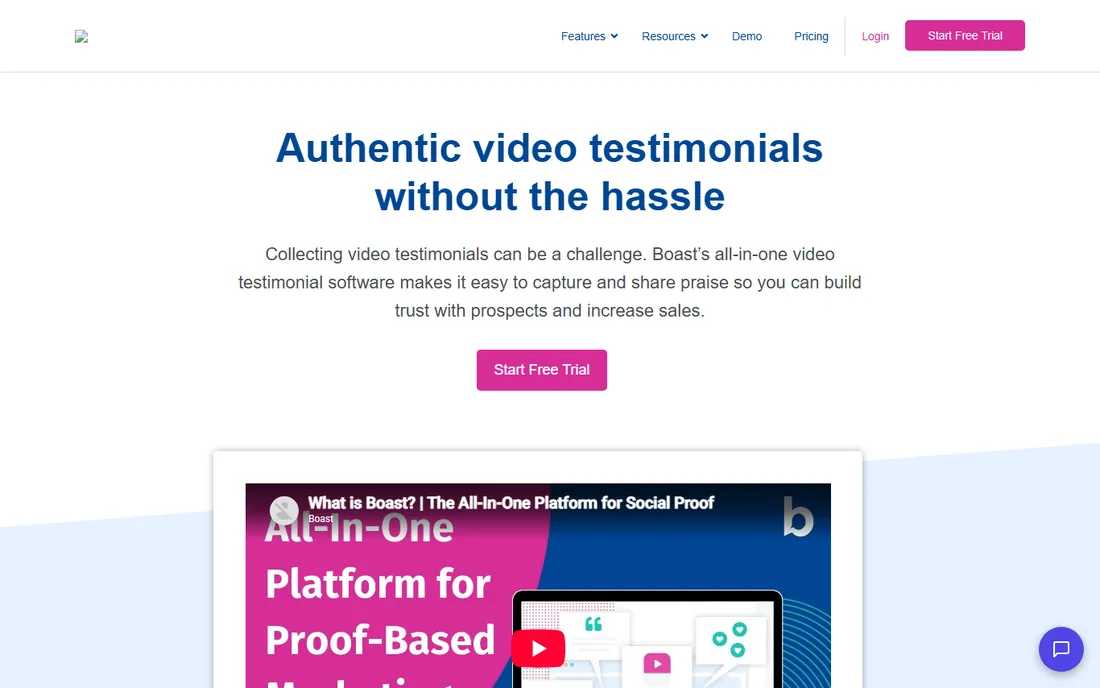 Boast homepage